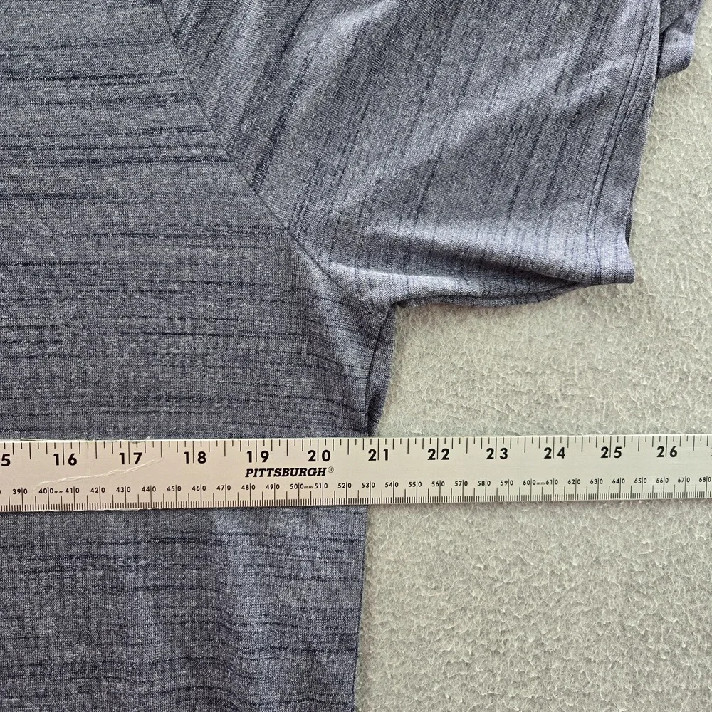 Under Armour Men Shirt L Gray Activewear Logo Loose Short Sleeve READ